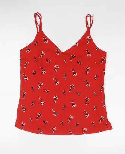 Womens UK Size 8 Marks and Spencer Red Basic Tank