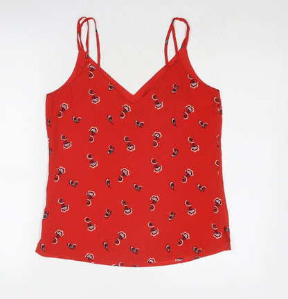 Womens UK Size 8 Marks and Spencer Red Basic Tank