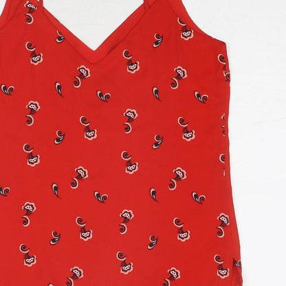 Womens UK Size 8 Marks and Spencer Red Basic Tank