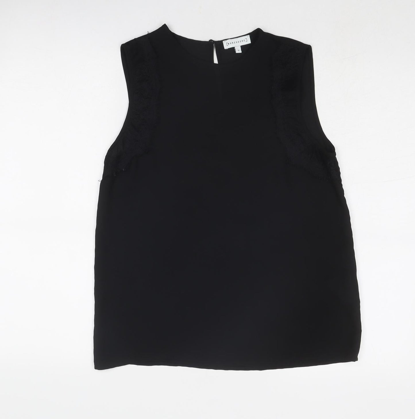 Womens UK Size 10 Warehouse Black Basic Tank