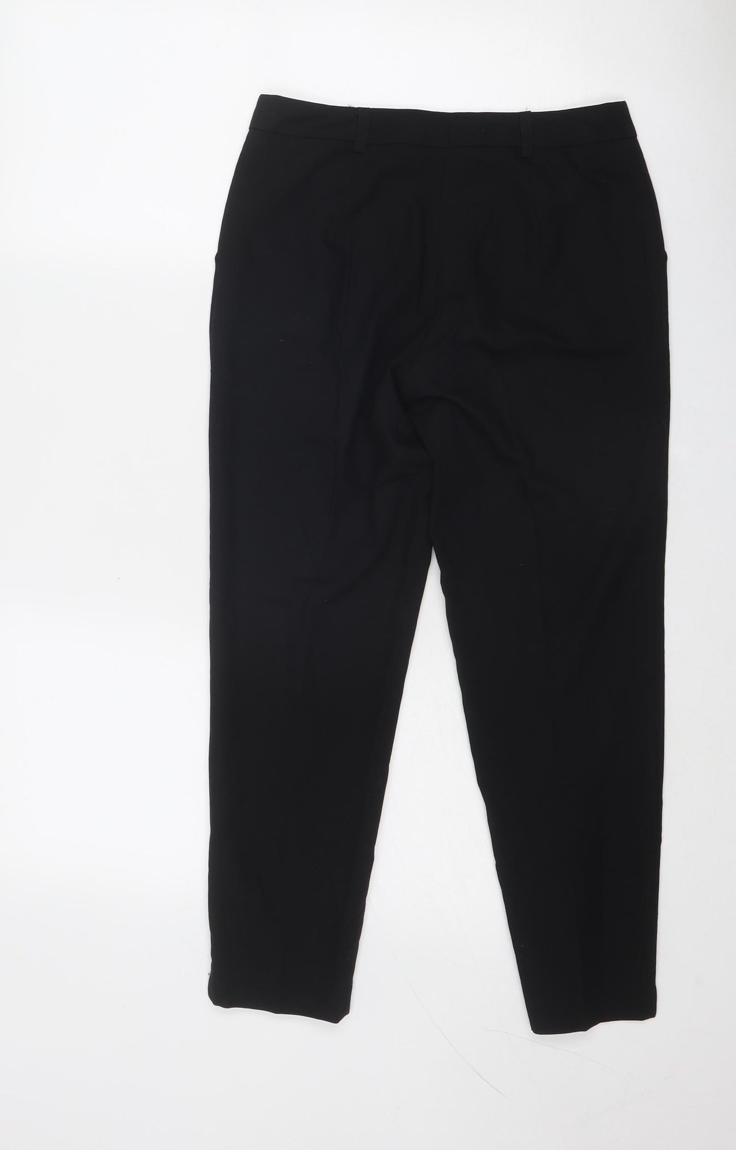 New Look Womens Black Polyester Capri Trousers Size 6 Regular Zip