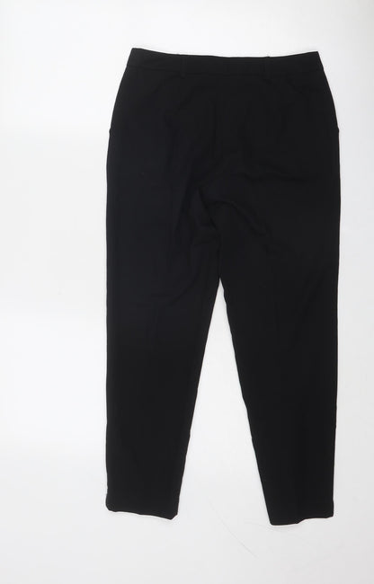 New Look Womens Black Polyester Capri Trousers Size 6 Regular Zip