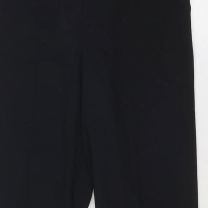 New Look Womens Black Polyester Capri Trousers Size 6 Regular Zip