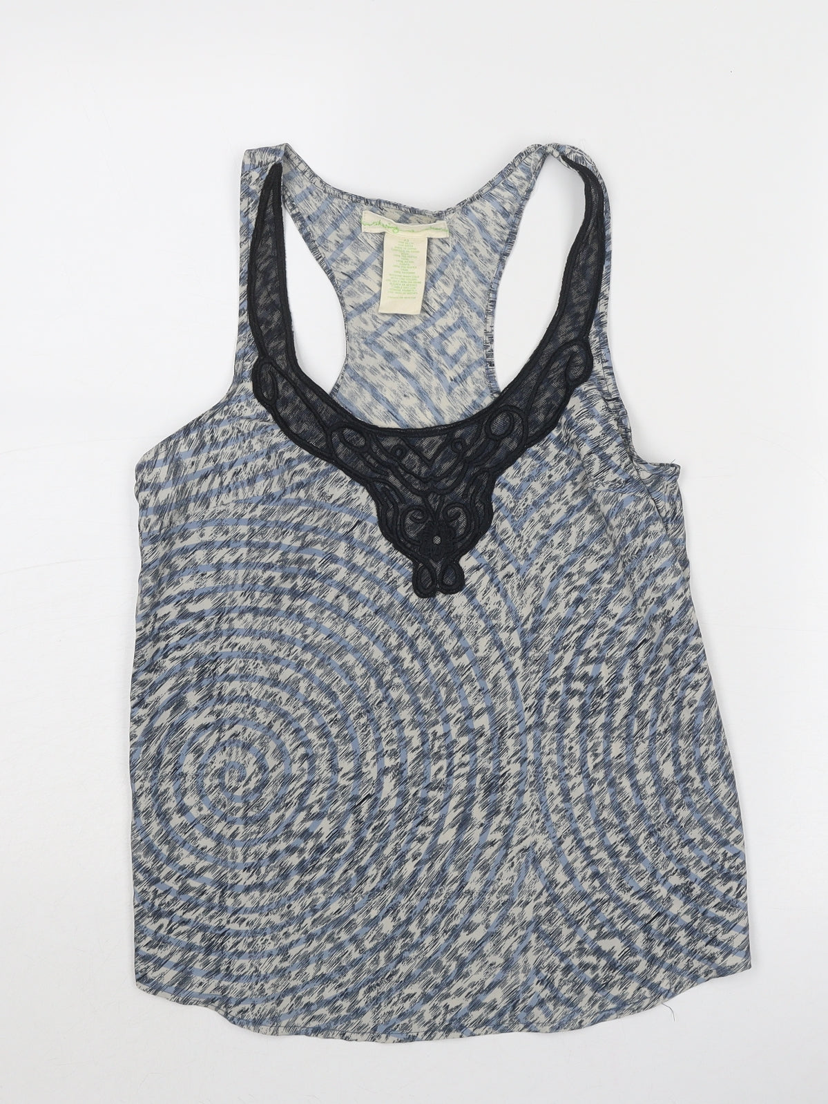 Womens UK Size XS Staring at Stars Blue Basic Tank