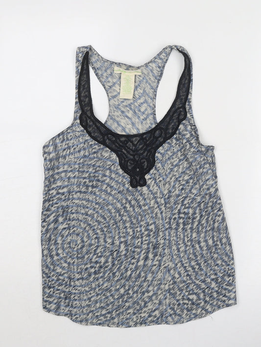 Womens UK Size XS Staring at Stars Blue Basic Tank