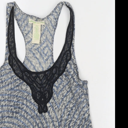 Womens UK Size XS Staring at Stars Blue Basic Tank