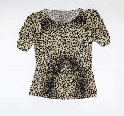 Womens UK Size 8 Marks and Spencer Brown Basic Blouse