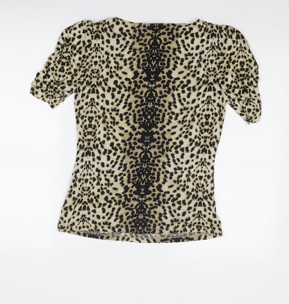 Womens UK Size 8 Marks and Spencer Brown Basic Blouse