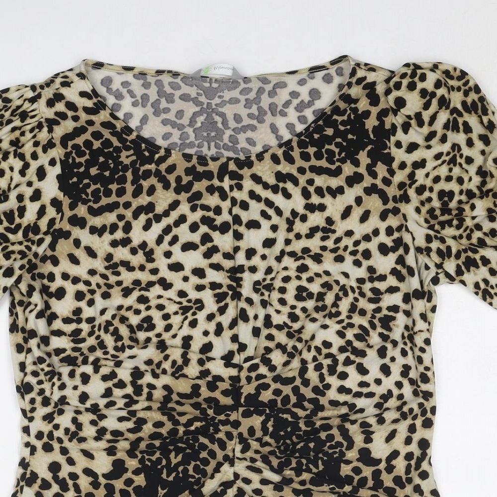 Womens UK Size 8 Marks and Spencer Brown Basic Blouse