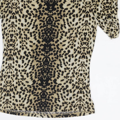 Womens UK Size 8 Marks and Spencer Brown Basic Blouse