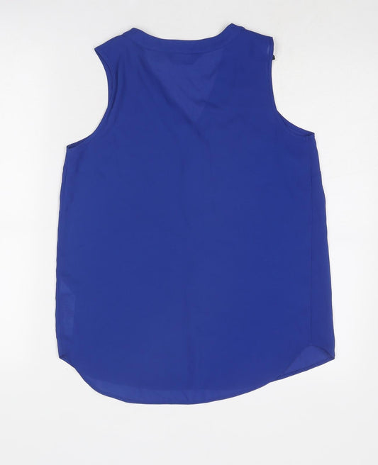 Womens UK Size 8 Dorothy Perkins Blue Basic Tank