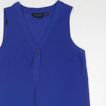 Womens UK Size 8 Dorothy Perkins Blue Basic Tank