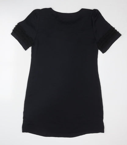 Autograph Womens Black Polyester A-Line Size 14 Round Neck Zip