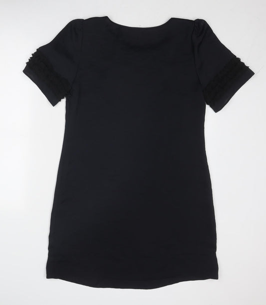 Autograph Womens Black Polyester A-Line Size 14 Round Neck Zip