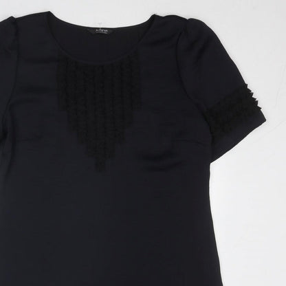 Autograph Womens Black Polyester A-Line Size 14 Round Neck Zip