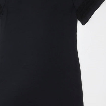 Autograph Womens Black Polyester A-Line Size 14 Round Neck Zip