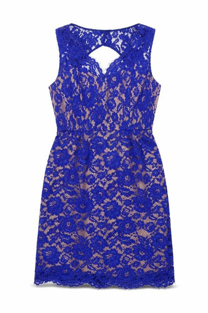 Oasis Womens Blue Polyamide Shift Size 14 V-Neck Zip