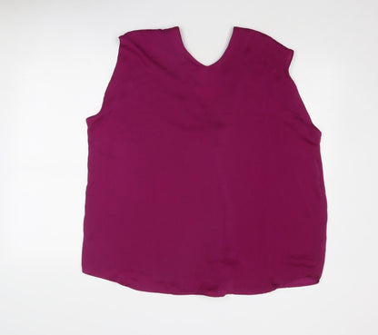 Womens UK Size 20 Marks and Spencer Purple Basic Tank
