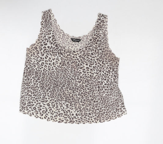 Womens UK Size 10 Internacionale Grey Basic Tank