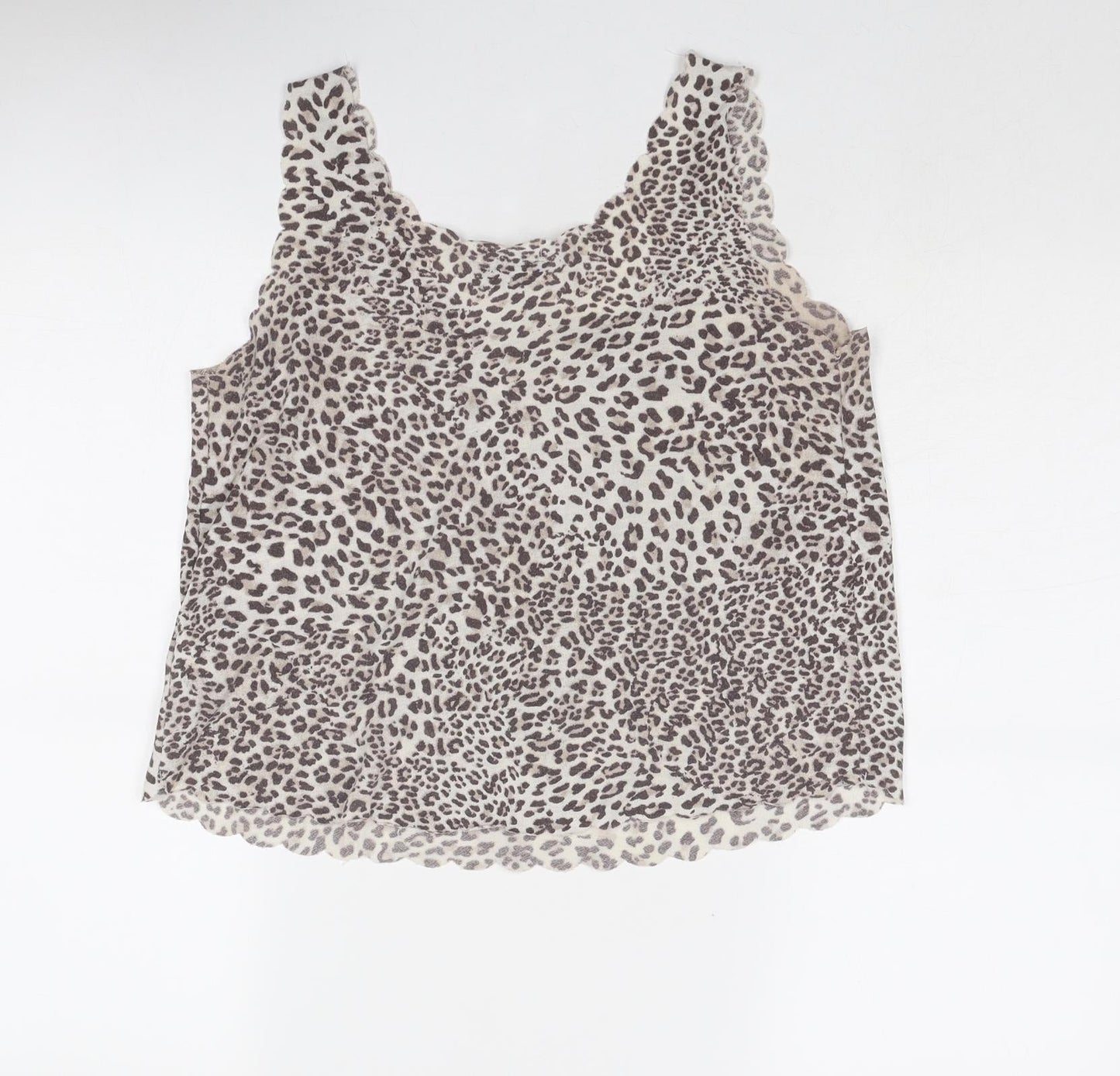 Womens UK Size 10 Internacionale Grey Basic Tank