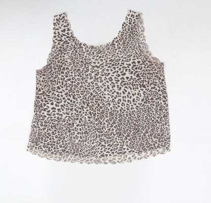 Womens UK Size 10 Internacionale Grey Basic Tank