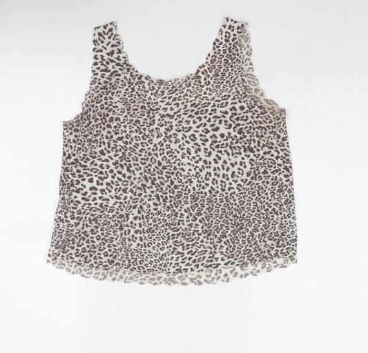 Womens UK Size 10 Internacionale Grey Basic Tank