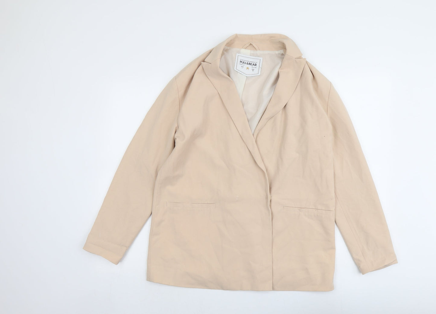 Pull&Bear Womens Pink Jacket Blazer Size L Button