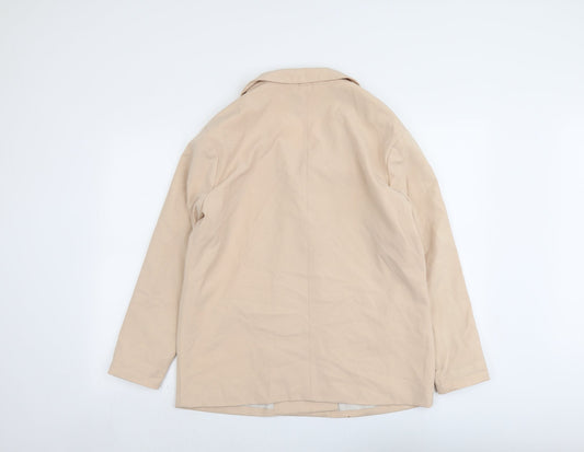 Pull&Bear Womens Pink Jacket Blazer Size L Button