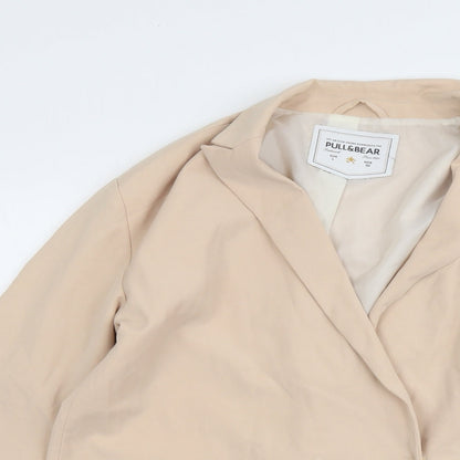 Pull&Bear Womens Pink Jacket Blazer Size L Button