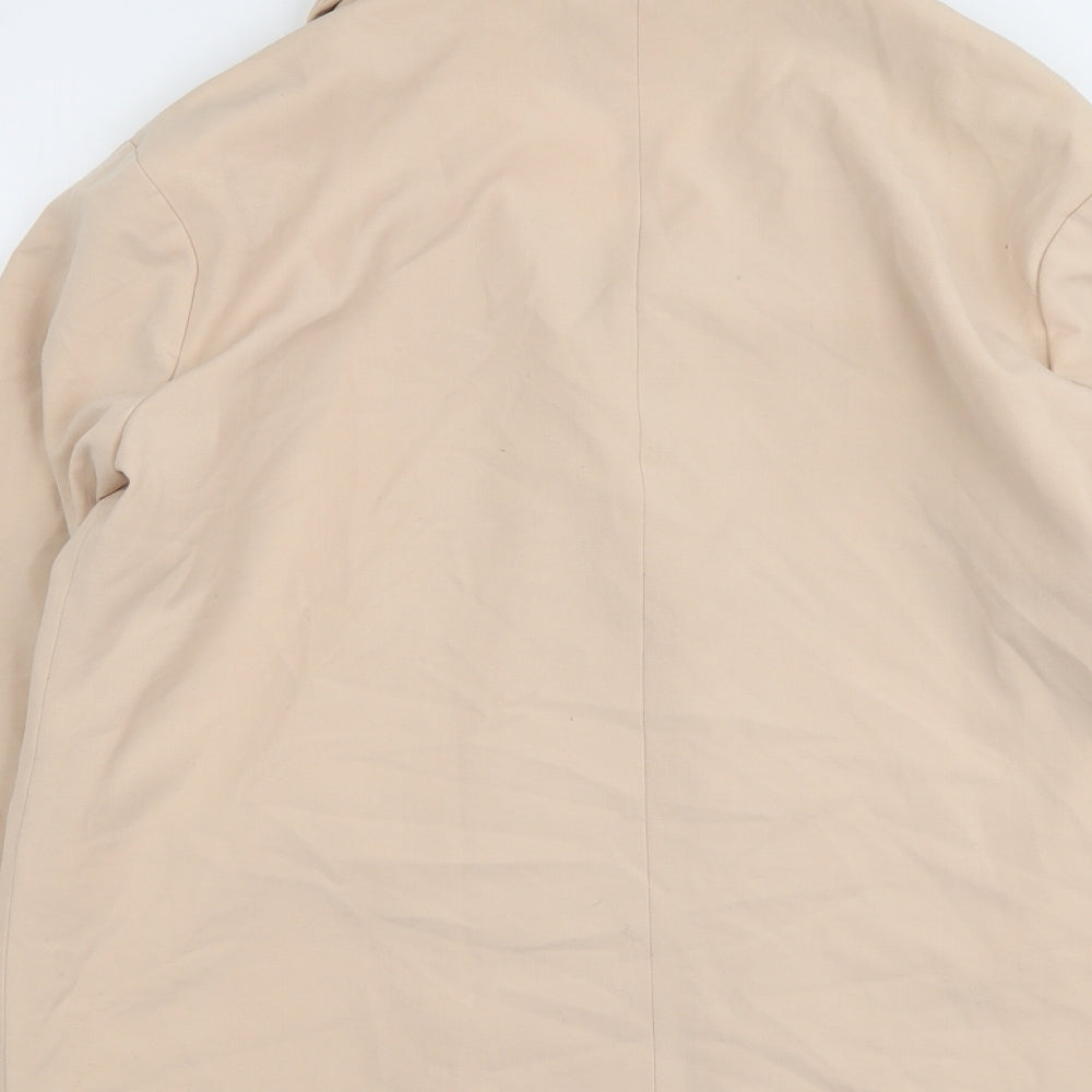 Pull&Bear Womens Pink Jacket Blazer Size L Button