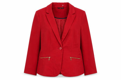 Womens UK Size 10 M&Co Regular Red Blazer