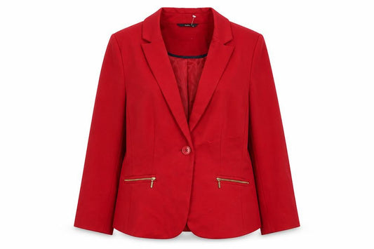 Womens UK Size 10 M&Co Regular Red Blazer