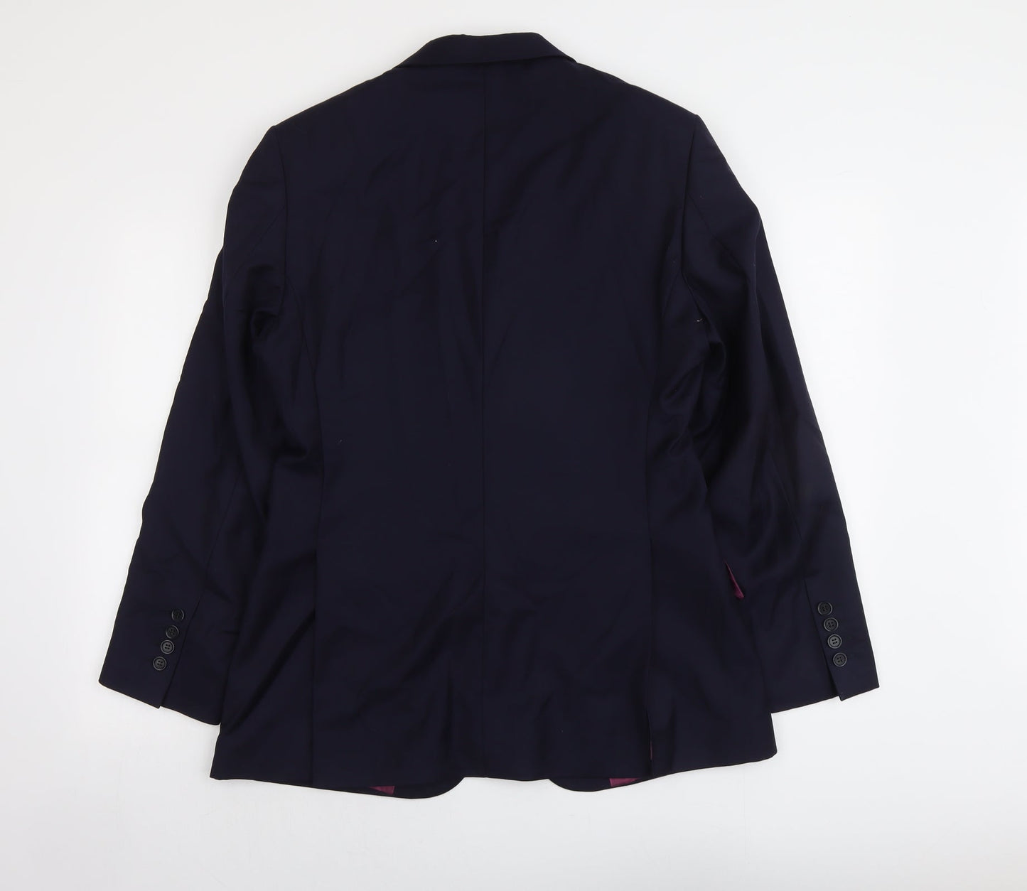 Mangas Mens Blue Polyester Jacket Suit Jacket Size 40 Regular
