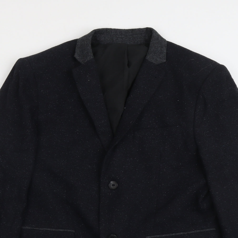 Mens UK Size 40 Topman Regular Blue Suit Jacket