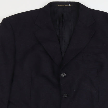 Mens UK Size 44 Marks and Spencer Regular Blue Suit Jacket