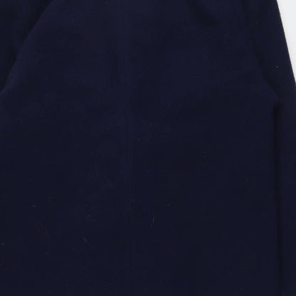 NuAge Womens Blue Pea Coat Coat Size 12 Button