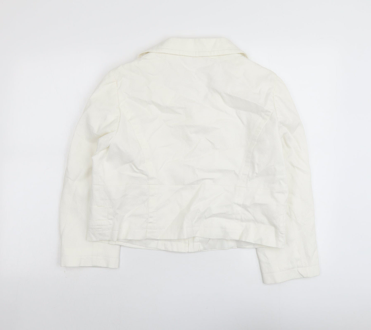 Todays Woman Womens Ivory Jacket Blazer Size 16 Button