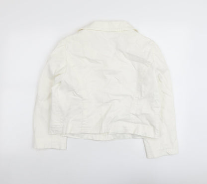 Todays Woman Womens Ivory Jacket Blazer Size 16 Button