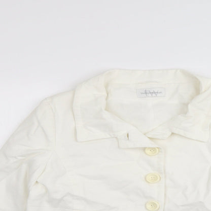 Todays Woman Womens Ivory Jacket Blazer Size 16 Button