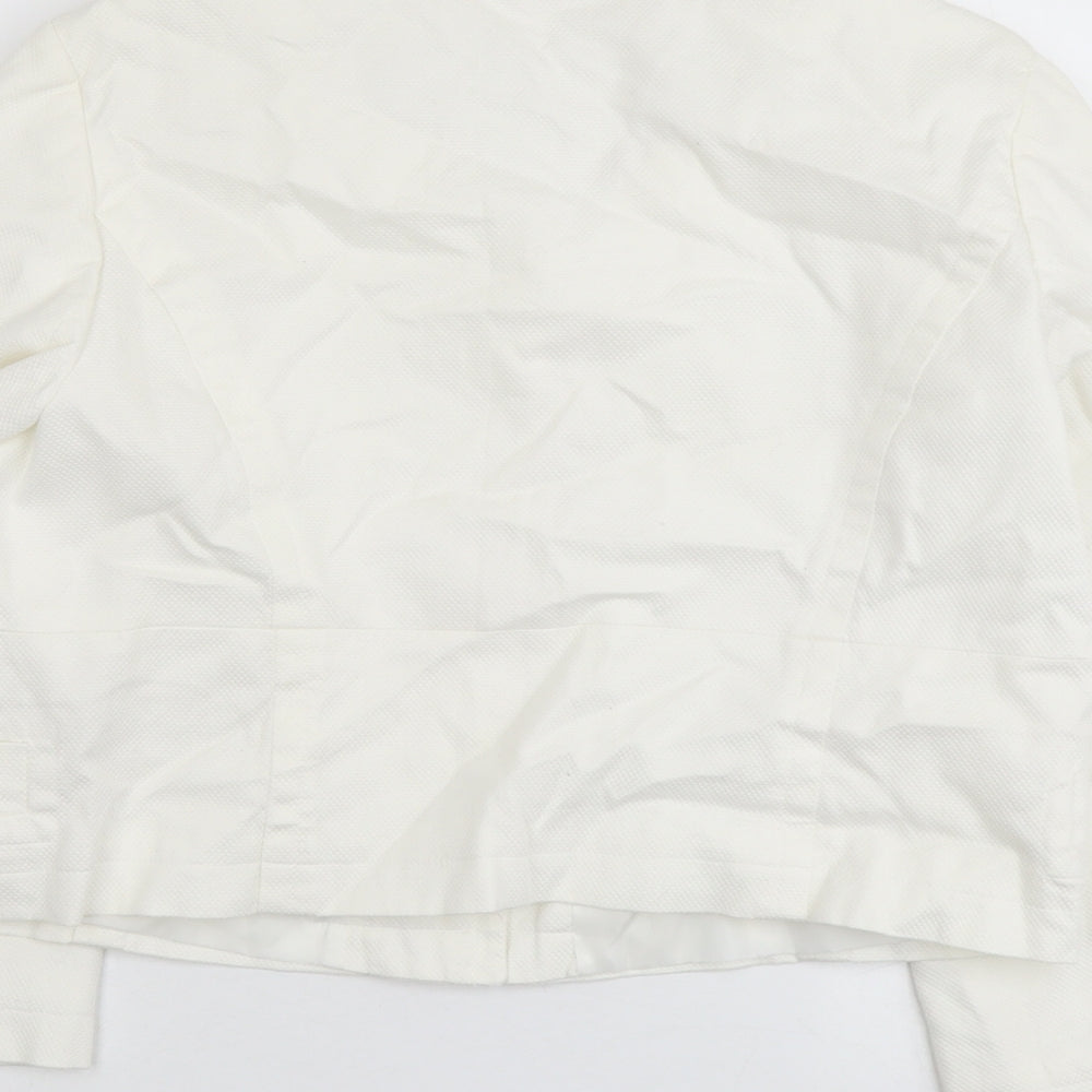 Todays Woman Womens Ivory Jacket Blazer Size 16 Button