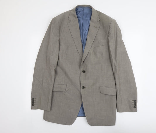 Mens UK Size 42 Marks and Spencer Regular Beige Suit Jacket