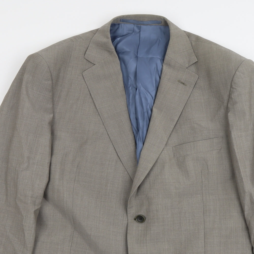 Mens UK Size 42 Marks and Spencer Regular Beige Suit Jacket