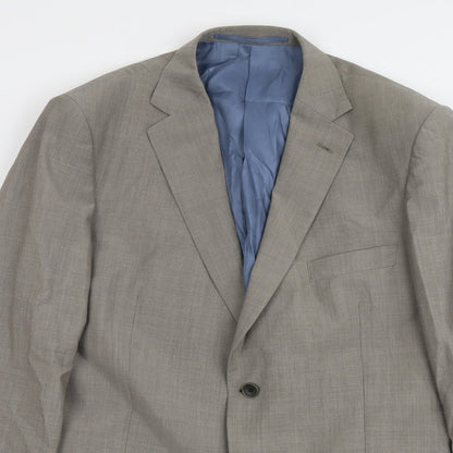 Mens UK Size 42 Marks and Spencer Regular Beige Suit Jacket
