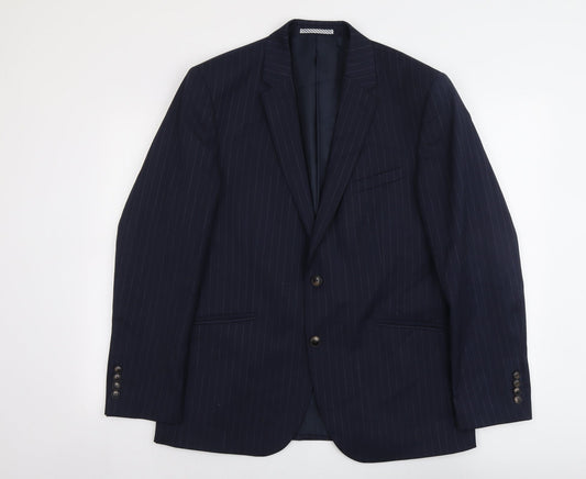 Mens UK Size 42 Marks and Spencer Regular Blue Suit Jacket