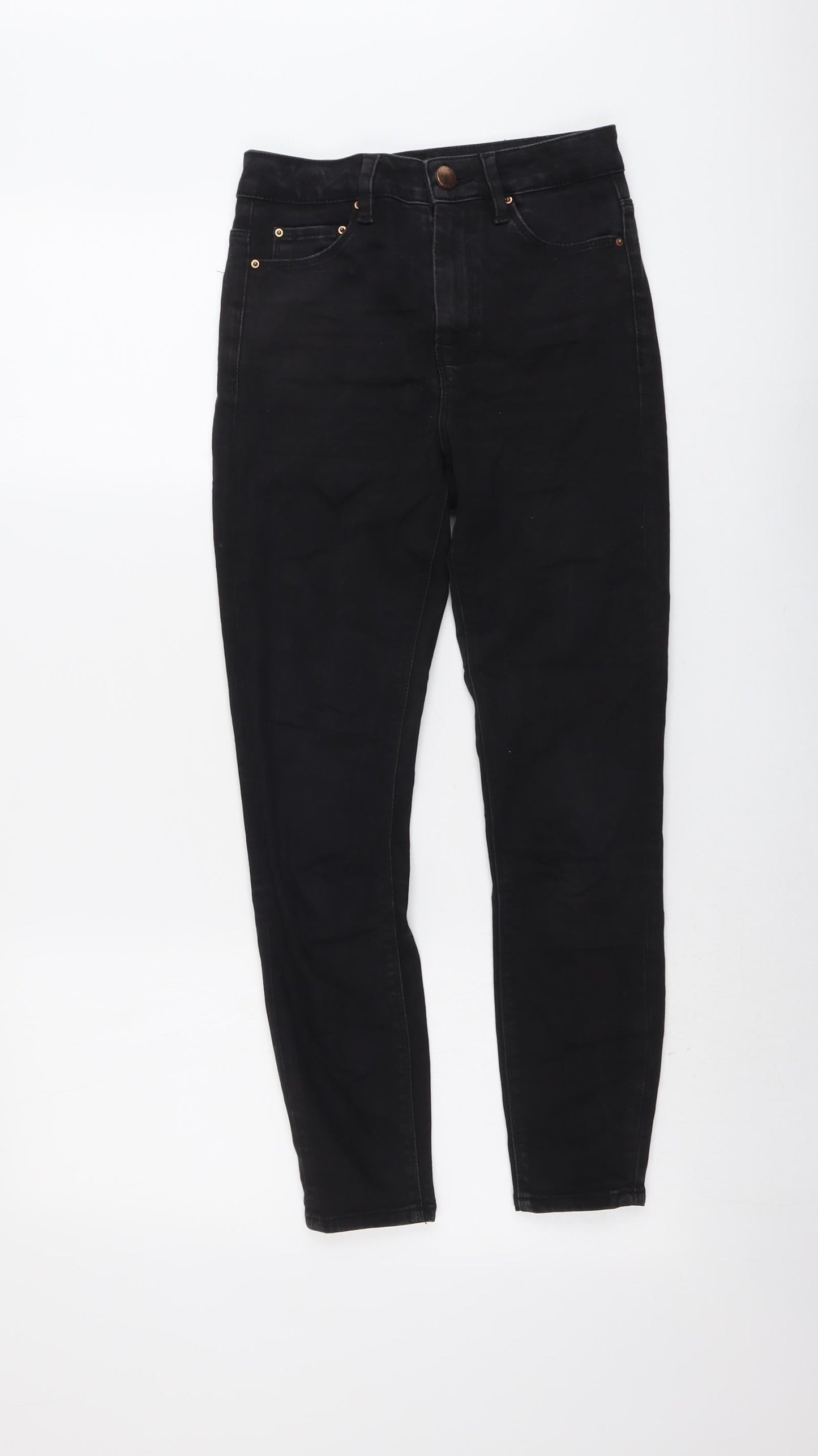 ASOS Womens Black Cotton Skinny Jeans Size 25 in L25 in Regular Button