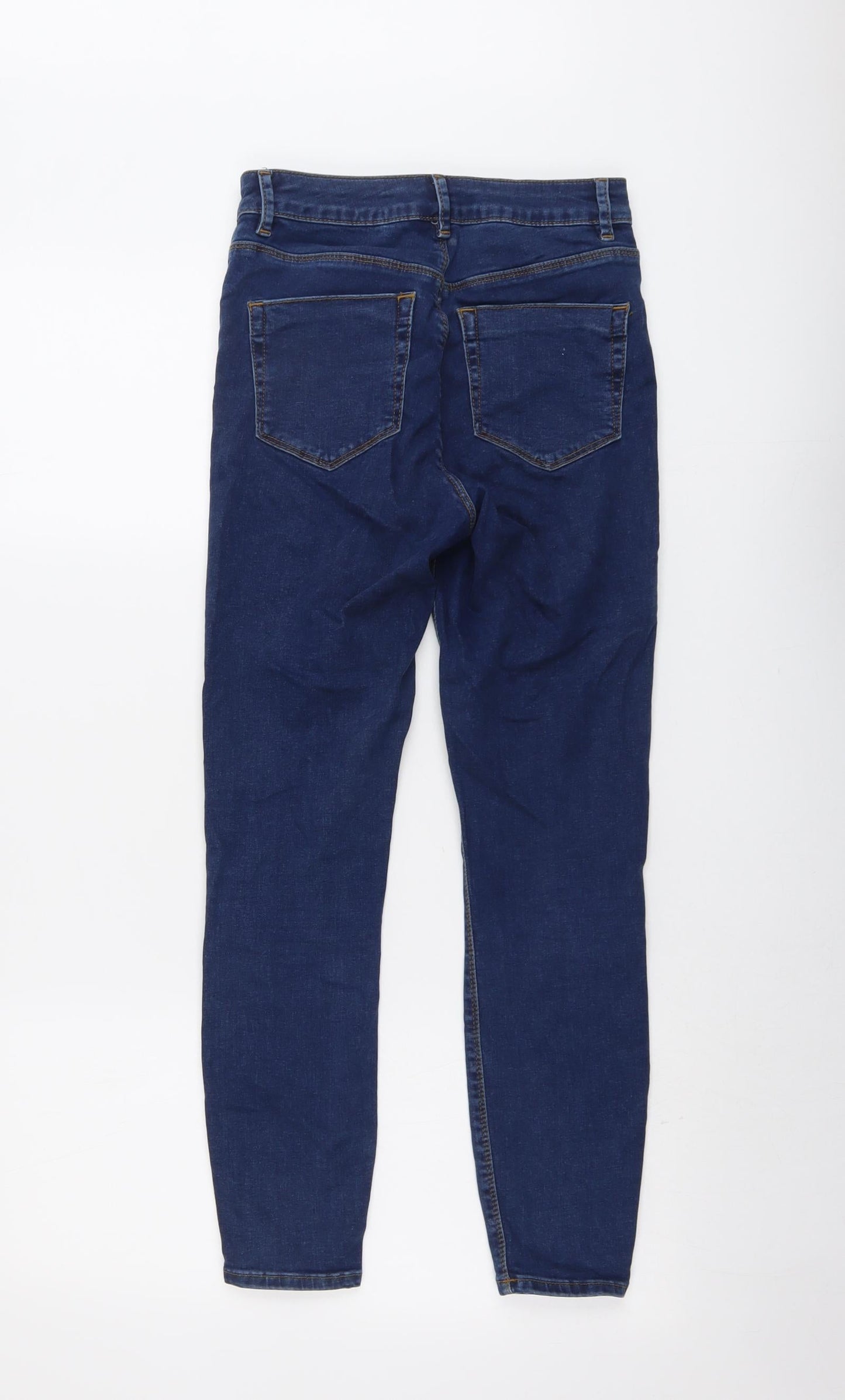 ASOS Womens Blue Cotton Skinny Jeans Size 25 in L30 in Regular Button