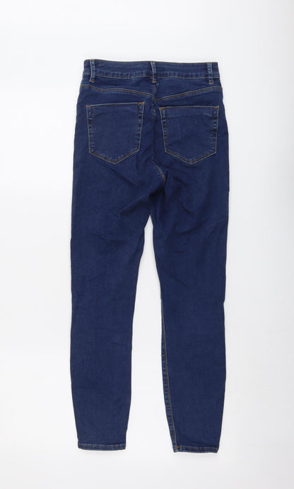 ASOS Womens Blue Cotton Skinny Jeans Size 25 in L30 in Regular Button