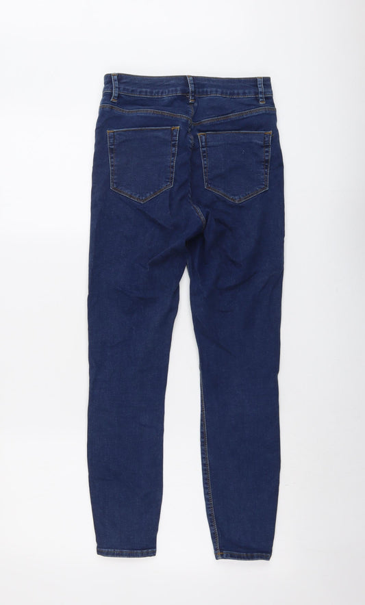 ASOS Womens Blue Cotton Skinny Jeans Size 25 in L30 in Regular Button