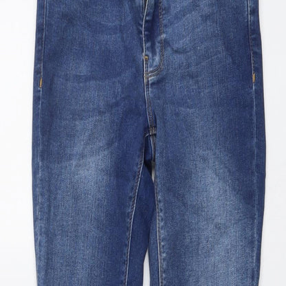 Womens UK Size 8 Warehouse Regular Fit Skinny Blue Jeans