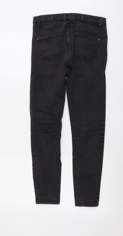 New Look Womens Grey Cotton Skinny Jeans Size 10 L26 in Regular